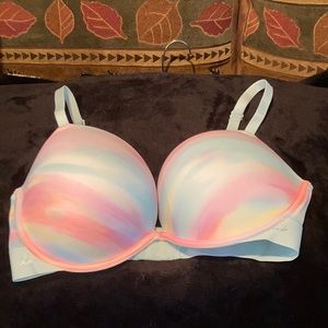 Pastel Watercolours Victoria’s Secret PINK Bra Wear Everywhere Super Push Up